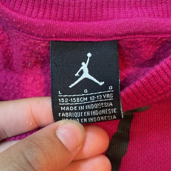 Air Jordan Youth Pink Crewneck Sweatshirt Size Large (12-13‎ years) - Picture 3 of 6